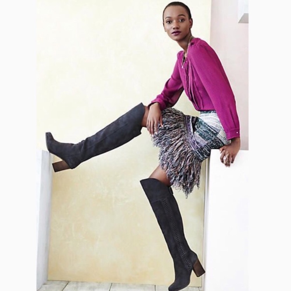 Anthro Cecilia Prado Glinted fringe skirt XS